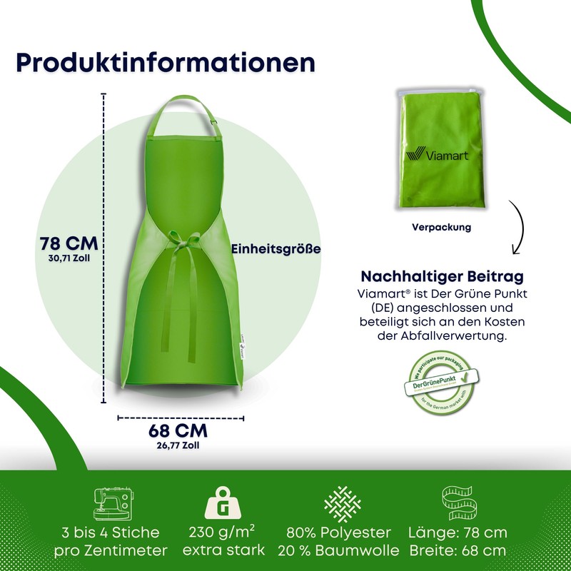 Viamart® - Professional Kitchen Apron - Cooking Apron - BBQ