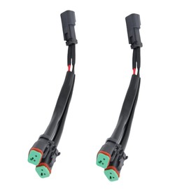 Viclaakesi Deutsch DT DTP 2 Pin Wiring Harness Adapters Connectors Splitters Rigid Wiring Splitter for LED Work Light Driving Lights Fog Bar Pod