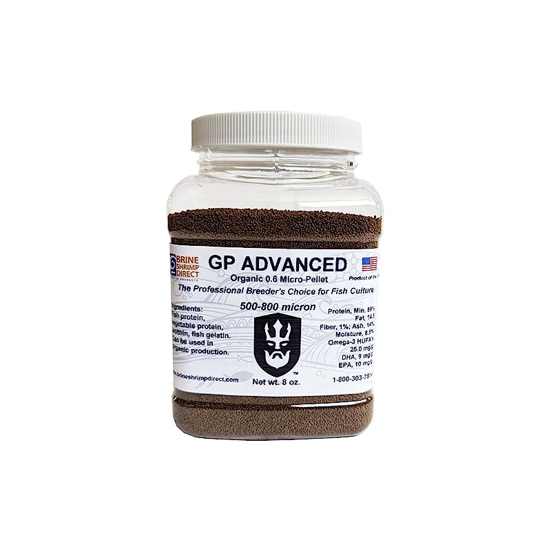 Brine Shrimp Direct GP Advanced Organic 0.6mm Micro-Pellet for Ornamental