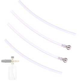 Lyreh 4pcs Foam Cannon Straw, with 2 Stainless Steel Filter Balls Foam Cannon Dip Tube Straw Replacement for Pressure Washer Dip Tubes Hose Attachment