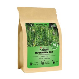 FullChea- Rosemary Tea Bags, 36 Teabags, 1.5g/bag - Premium Dried Rosemary Leaves - Cultivated From Egypt - Non-GMO - Caffeine-free