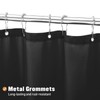 MitoVilla Extra Long Shower Curtain Liner, Black Shower Liner Fabric