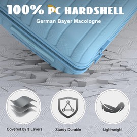 MGOB 28 inch Luggage with Spinner Wheels, Hard Shell Suitcase with Expandable, Lightweight PC Luggage with TSA Lock(Blue, Checked-Large 28-Inch)