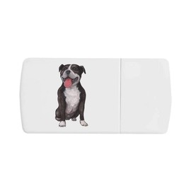 'Staffordshire Bull Terrier' Pill Box with Tablet Splitter (PI00011545)