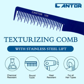 Lift Teasing Wide Tooth Comb – 2 Pack Chemical and Heat Resistant Detangler Comb – Anti Static Comb For All Hair Types – Durable and Lightweight - By Cantor