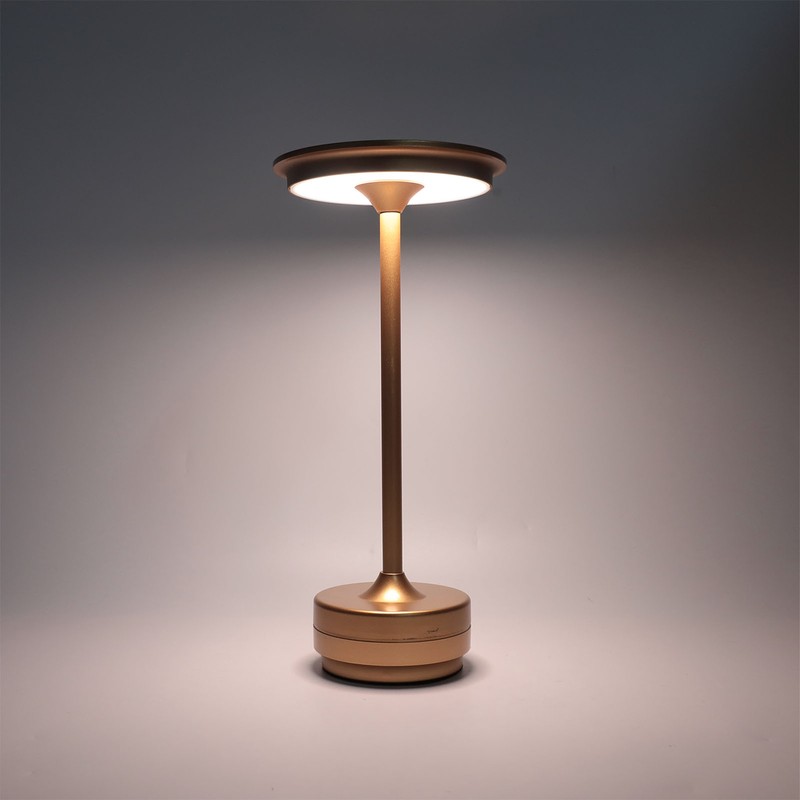 LED Cordless Table Lamp Aluminum Iron 3 Light Source Touch