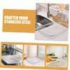 BIUDECO 2pcs Stainless Steel Drainer Colander: Rectangle Mesh Basket Table