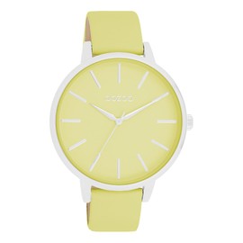 Oozoo Timepieces Women's Watch, Women's Watch with Leather Strap, High-Quality Watch for Women, Elegant Analogue Women's Watch in Round, lime, Strap.