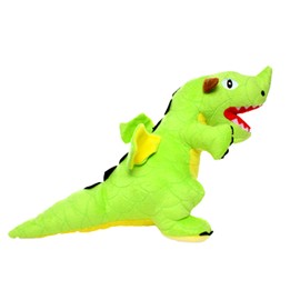 MIGHTY- Green Dragon- Squeaker-Multiple Layers. Made Durable, Strong & Tough. Interactive Play (Tug, Toss & Fetch). Machine Washable & Floats
