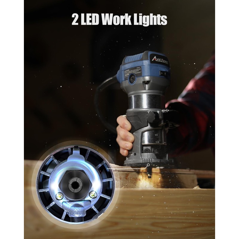 AVID POWER 6.5 Amp 1.25 HP Compact Router Tools for