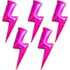 5Pcs Lightning Bolt Balloons Giant Hot Pink Flash Lightning Shape