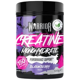 Warrior Creatine Monohydrate Powder 500 g (166 Servings) - Pure Creatine Monohydrate, Creatine Monohydrate Powder for Muscle Building & Strength, Micronised Creatine Powder, Vegan - Blazin Berry