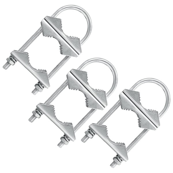 Double Antenna Mast Clamp V Jaw Block with U Bolts,
