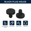 sourcing map 20 Pieces Black Rubber Stopper, J5 Waterproof Plug