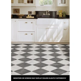 FloorPops x Chris Loves Julia 12-in by 12-in Bonneville Grey & White Marble Peel & Stick Floor Tiles, FP4421