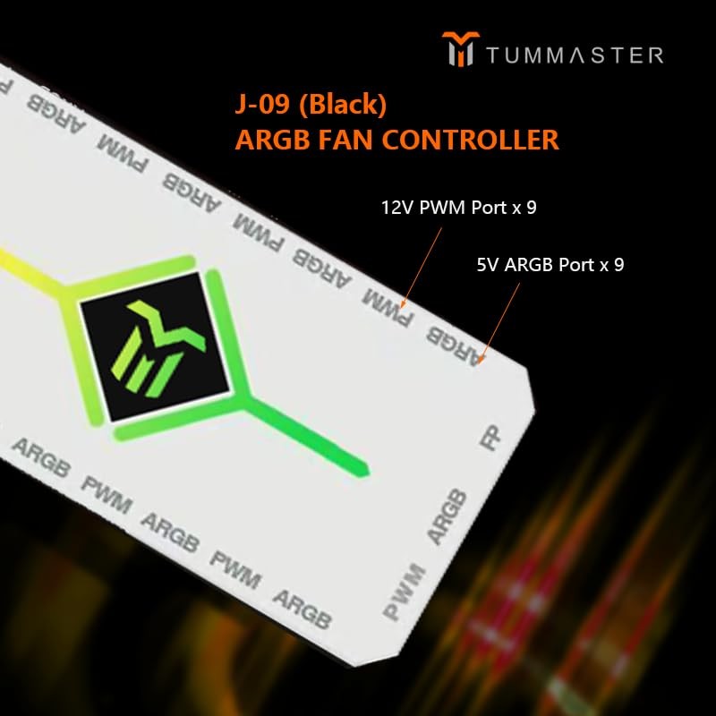 TUMMASTER ARGB Fan HUB, 9 Port 4 Pin PC Fan
