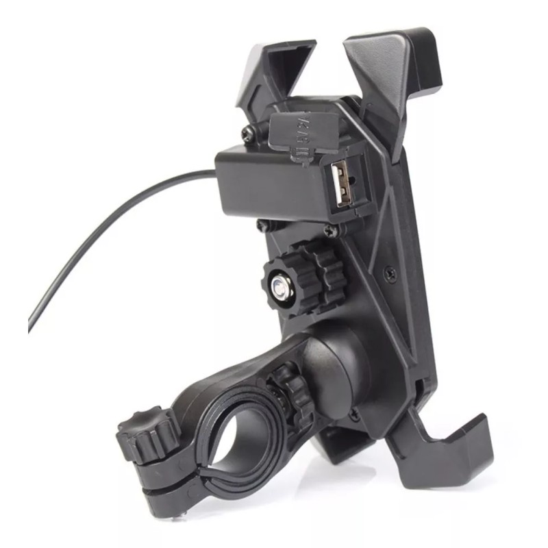 Maíz Soporte Base Moto Bicicleta Porta Celular Gps + Cargador
