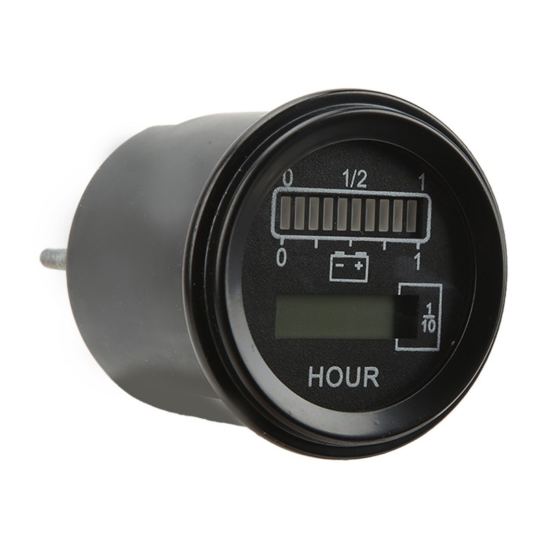 24V Round Battery Gauge 10 Levels LED Battery Indicator for