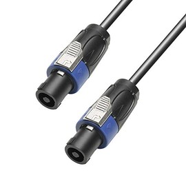 Adam Hall K 4 S 215 SS black speaker cable 2 x 1.5 mm² Standard Speaker Connector 2-Pin to Standard Speaker Connector 2 Pin 1 m