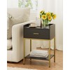 Masupu Nightstand,3-Tier Modern Bedside Night Stand with Storage Drawer and