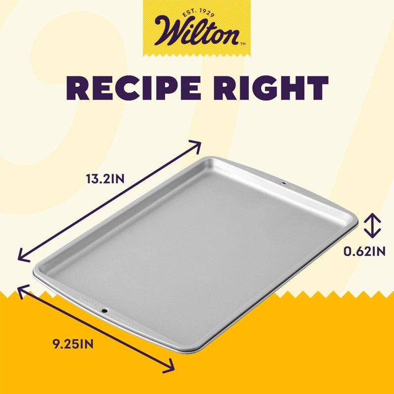 Wilton Recipe Right Small Non-Stick Baking Sheet, Cookie Sheet, 13.2