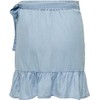 ONLY Women's Onlsofia Wrap Knee DNM Skirt, Light blue bleached
