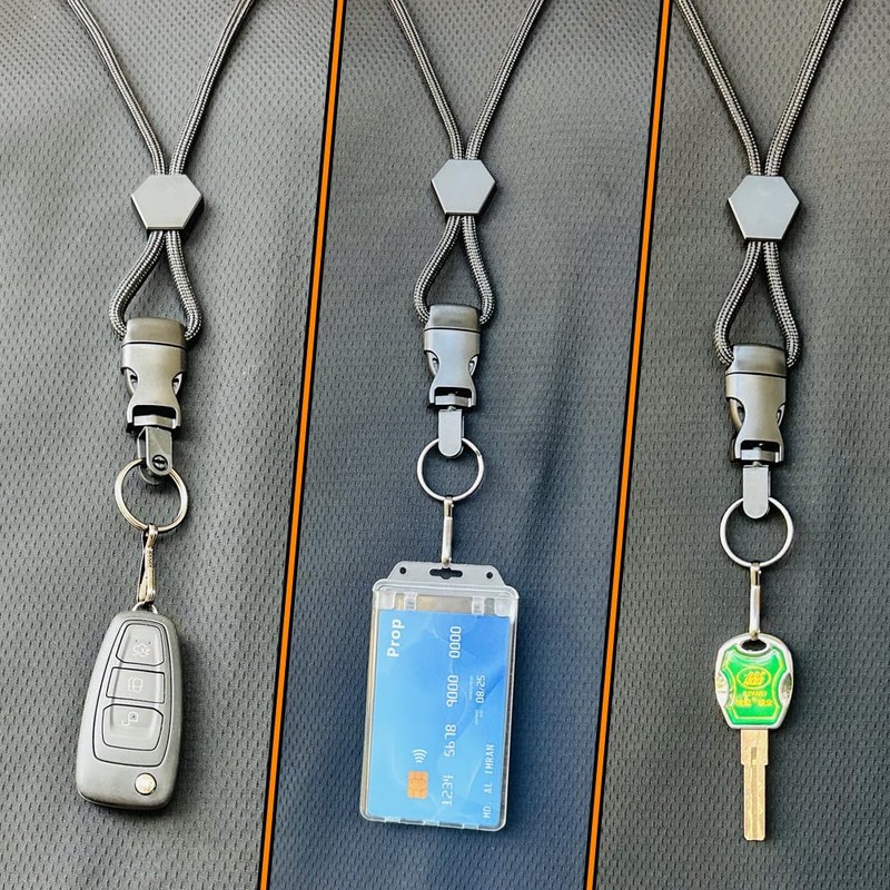 2 Pack-Heavy Duty Breakaway Lanyards for ID Badges and Keys-Badge