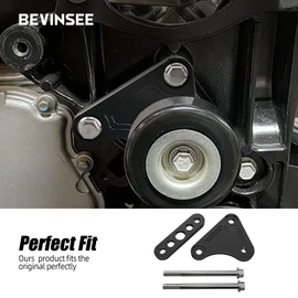 Bevinsee LS Idler Pulley Relocation Bracket for LS1 LS2 LS3 Intake Swap 4.8L 5.3L 6.0L Aluminum LS Vortec Truck Alternator Power Steering Bracket