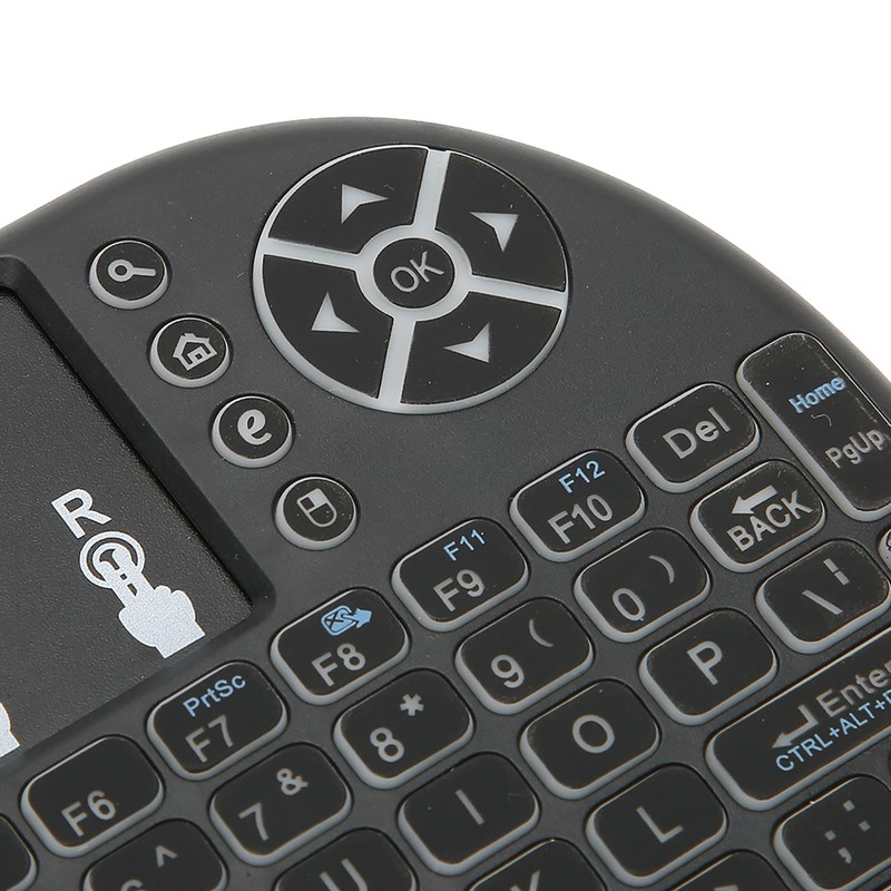 Mini Wireless Keyboard Backlit Black 2.4G RF 10-Meter Working Distance