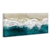 Stupell Industries Foamy Beach Coast Deep Blue Ocean Water Canvas