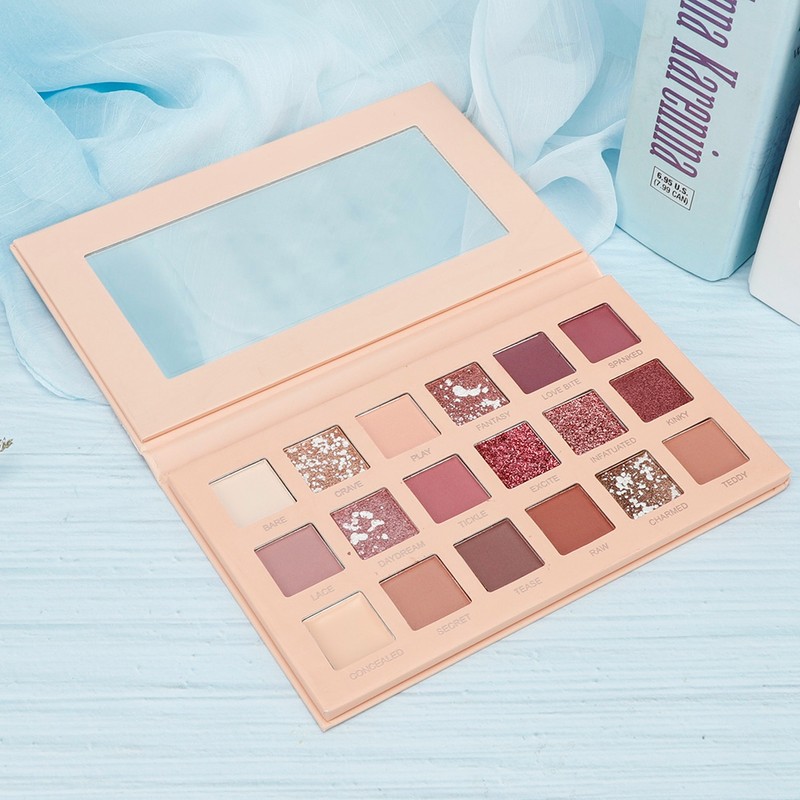 18 Colors Shiny Eyeshadow Palette Long Lasting Pearlescent Matte Eyeshadow