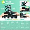 2PM SPORTS Vinal Girls Adjustable Flashing Inline Skates, All Wheels