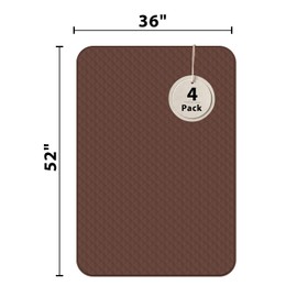 Brosive Bed Pads Washable Waterproof 36x52 Inch (4 Pack), Extra Large Washable Pads for Incontinence, Bed Wetting, and Pet Protection, Brown Ideal for Elderly, Adults, Kids and Pets