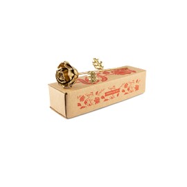 Eternal rose made of wrought iron - hand-forged (gold)