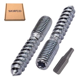 SKIR'CO (10 pcs) Hanger Bolts M8 x 50 mm, Double Ended Thread Dowel Screws, Double Headed Bolts