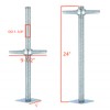Scaffold 24" Adjustable Leveling Galvanized Screw Jack with Base Plate,