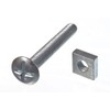 Lot of 25 Roofing Bolt Phillips 6 mm M6 x 45 mm Length BZP with Space Nuts