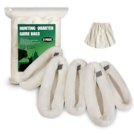 Gociean Game Bags Elk Hunting Meat Bags, 60inch 5-Pack Rolled Heavy Duty Quarter Bag, Reusable & Breathable Meat Game Bag with Reflective Strip for Elk, Caribou, Deer, Moose, Antelope, Duck