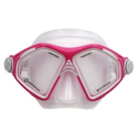 U.S. Divers Admiral Adult Snorkel Set - Leak-Free Comfortable Mask Fit with Adjustable Strap, Vented Blade Fins - Unisex Adult, Large, Berry/Gray, Large (Men 10-13, Women 11.5-15.5), (SR2660209L)