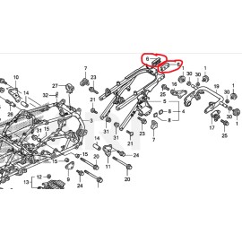 HONDA TRX450R TRX450ER SUBFRAME METAL MOUNT, INSERT GRAB BAR 50221-HP1-600