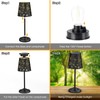 UBright Solar Table Lamp Cordless Lamp with Maple Leaf Hollow