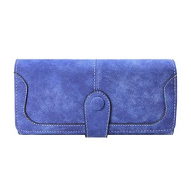 Afinder PU Leather Women's Wallet Vintage Purse Purse with Money Clip Credit Card Holder Wallet with RFID Blocker, blue, Vintage