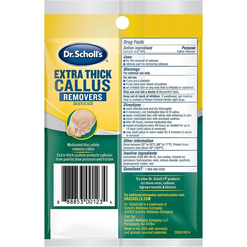 Dr. Scholl's Foot Callus Remover Extra Thick Pads Callus Removers