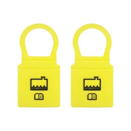 GutGiel 2PCS Engine Coolant Reservoir Cap, Car Accessories 55111074AA 52079331 Radiator Reservoir Cap Compatible with Chrysler Dodge Jeep Ram, Coolant Recovery Water Tank Cover(Yellow)