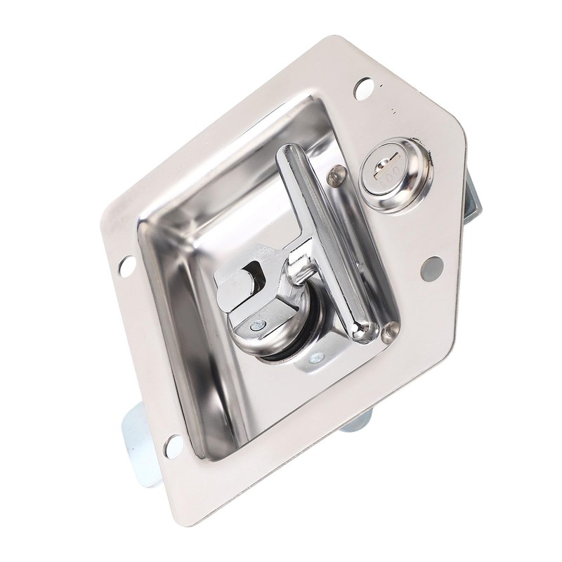 Flush Mount Lock Stainless Steel Toolbox Latch with 2pcs Key