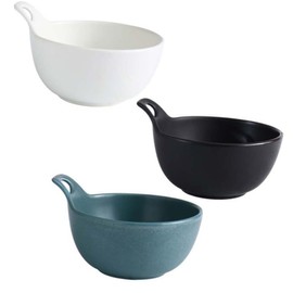 KICHOUSE Portable Stylish Ceramic Salad Bowl Kitchen Bowl for Salad Dessert Serving