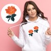CHANZET Rose Applique Patches for Clothes, Iron On Embroidered Patch