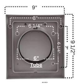 NO-PEST VENT, Exclusive Dual Door Vent Cover Outdoor 6 inch, Made in USA w Highest UV Resistant Plastic in any Outdoor Vent Cover (White, 6 inch W/O Duct Tube)