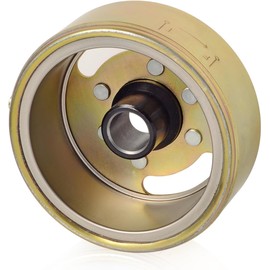 Magneto Stator Flywheel Rotor Kit,2 Coil Ignition Magneto Stator Kit for 50cc-125cc Dirt Bike ATV Quad Pro Buggy Moped Motorcycle,High Performance 6 Wire Copper Powersports Stators