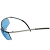 Eyewear H-907-4 Men's Sunglasses, UV Protection, Clear, Blue Lenses, Thin